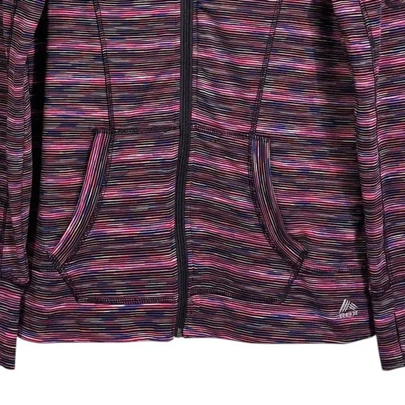 RBX Hoodie Women M Pink Purple Polyester Spandex Space Dye Full Zip Activewear - Picture 6 of 16